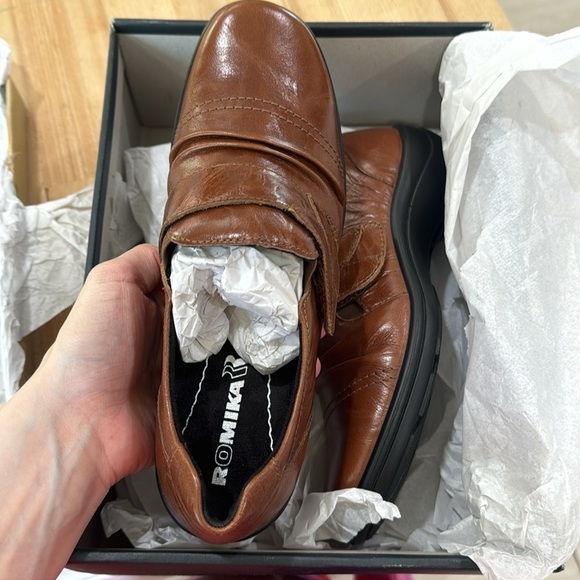 ROMIKA CASSIE 43 Slip-On Leather Shoes BRANDY BROWN EU 37 - Picture 3 of 5